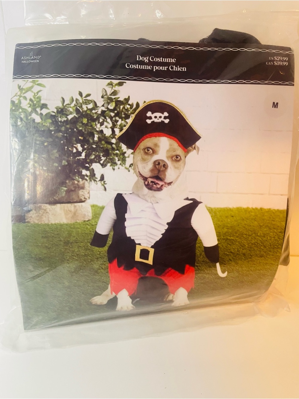 Pirate Halloween Dog Costume in Black and Red